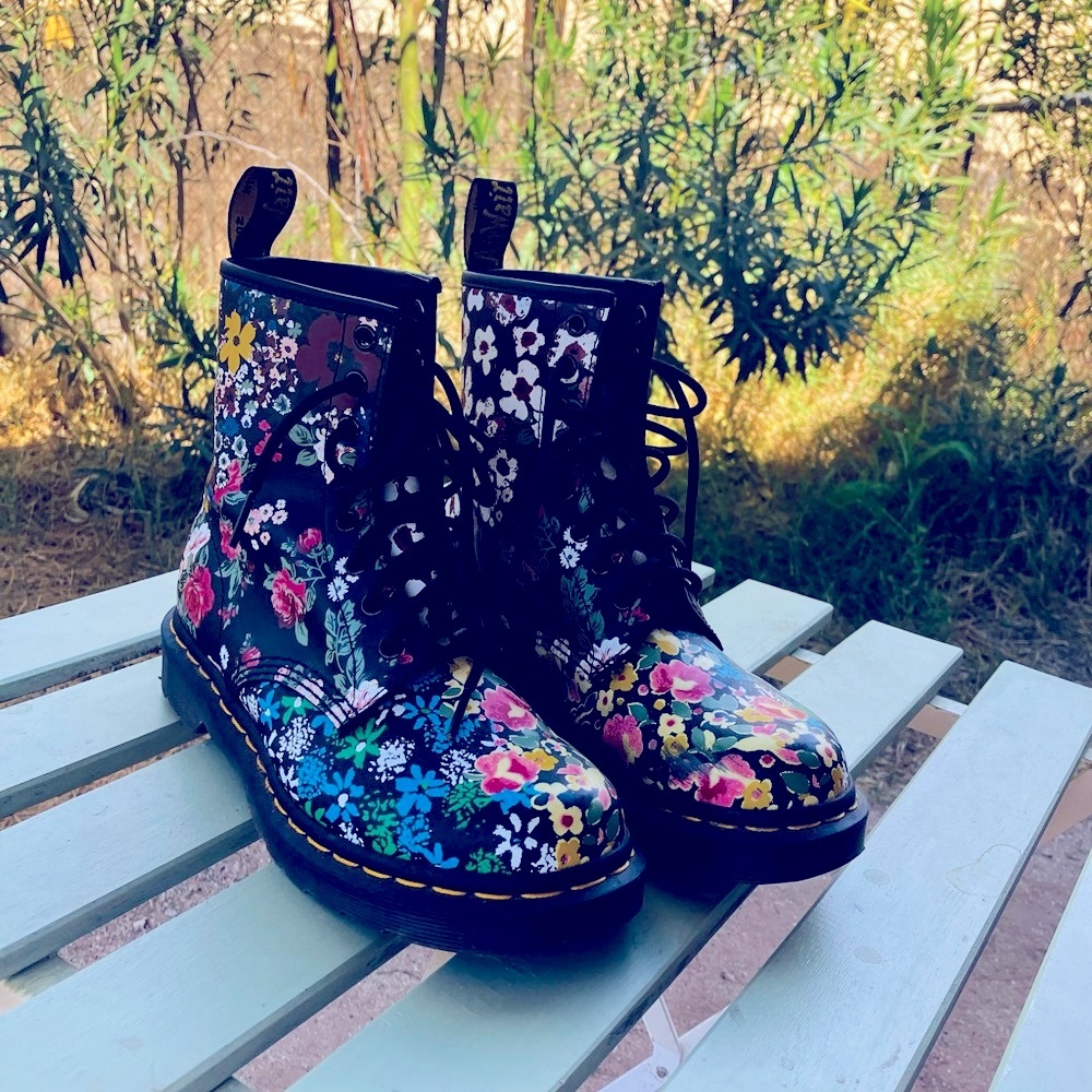 MOVING SALE Floral Dr. Martens Boots
